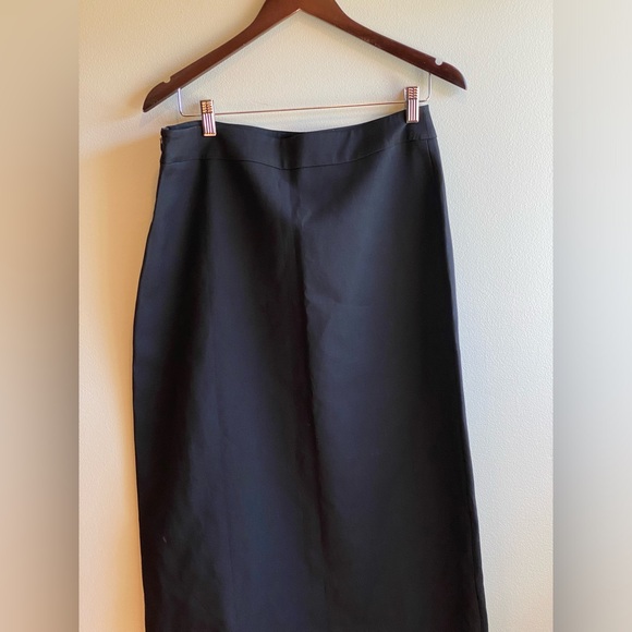 Pixie Market Black Long Maxi Midi Long Skirt with Front Slit Size Large - Picture 7 of 9